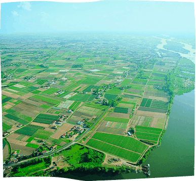 Valnantais Conditionnement - Vue aérienne des bord de la Loire dans la région nantaise